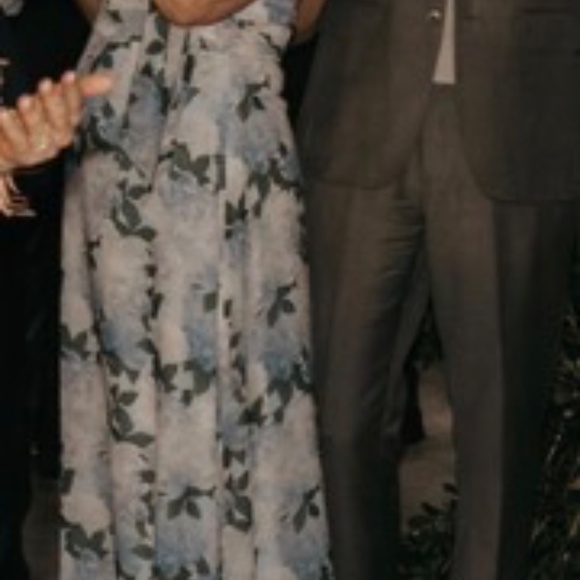 Sachin & Babi Kayla floral print chiffon gown Glacial Peonies - Picture 11 of 11